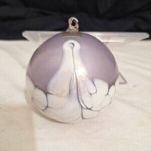 Borowski Studio Art Glass Germany Blown Glass Ball Ornament 4"